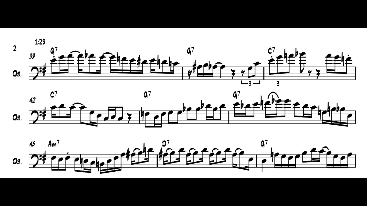 Ray Brown bass solo transcription 