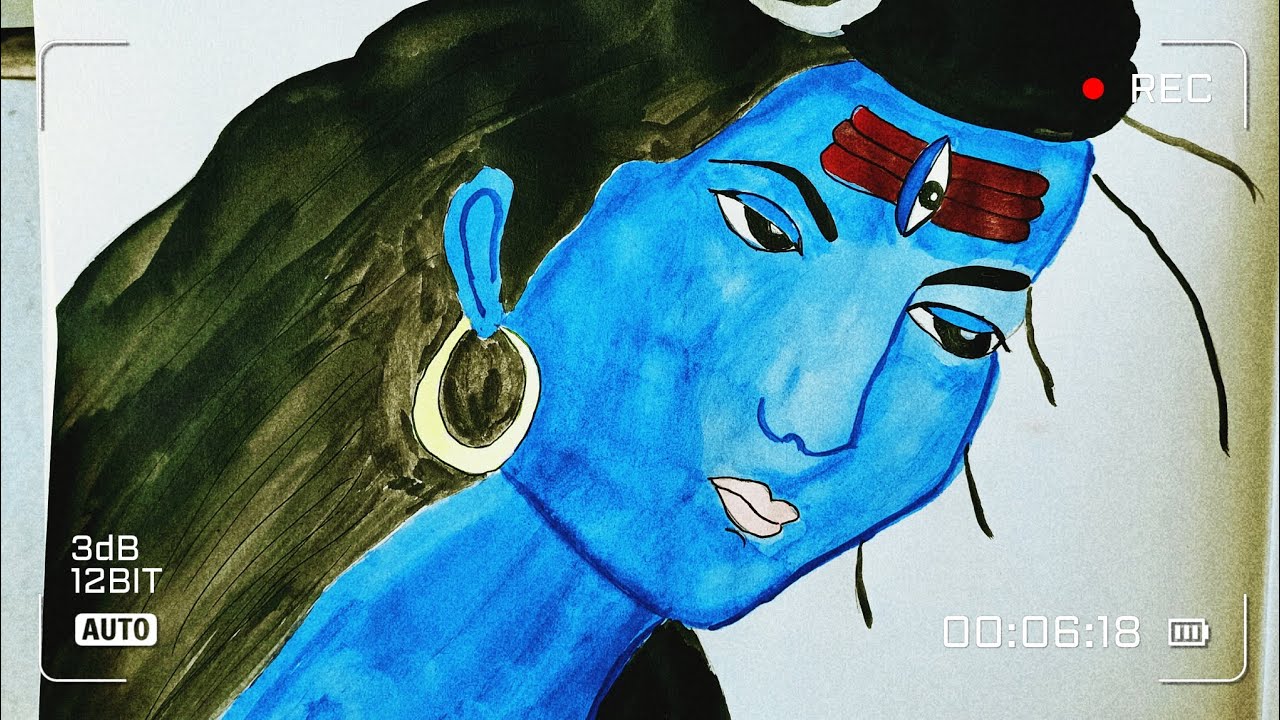 Step by Step ShivJi Painting🙏| Mahadev Canvas Art from Start to Finish | Relaxing & Devotional Art 