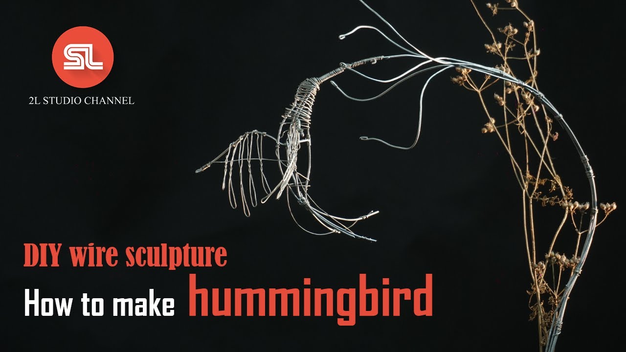 DIY wire sculpture | How to make wire hummingbird