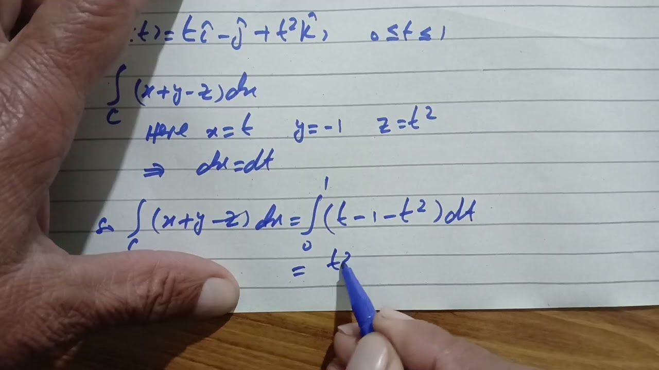 Thomas Calculus Exercise 16.2 Q. 16, 17, 18. Line integral along the given path.