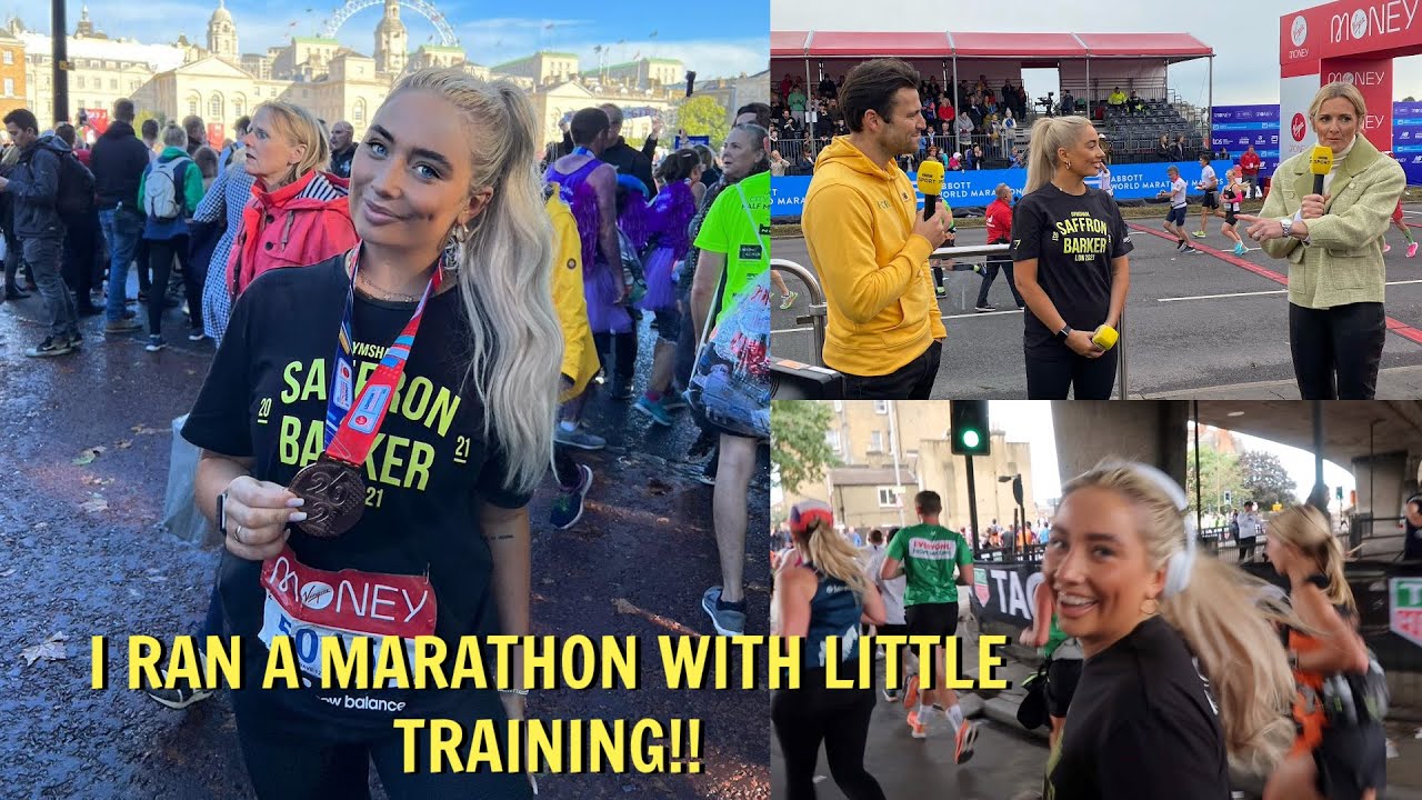 I RAN THE LONDON MARATHON 2021 with little training!! | Saffron Barker