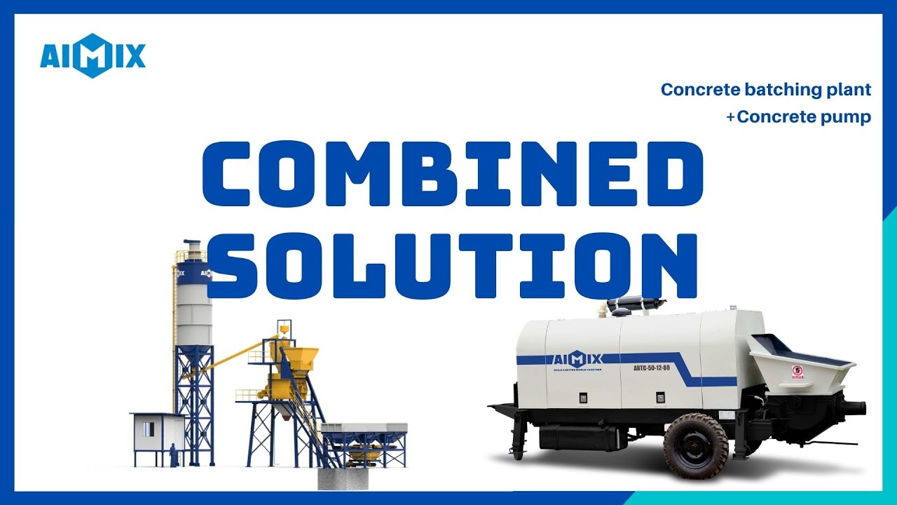 Combined solution--Concrete batching plant+Concrete pump