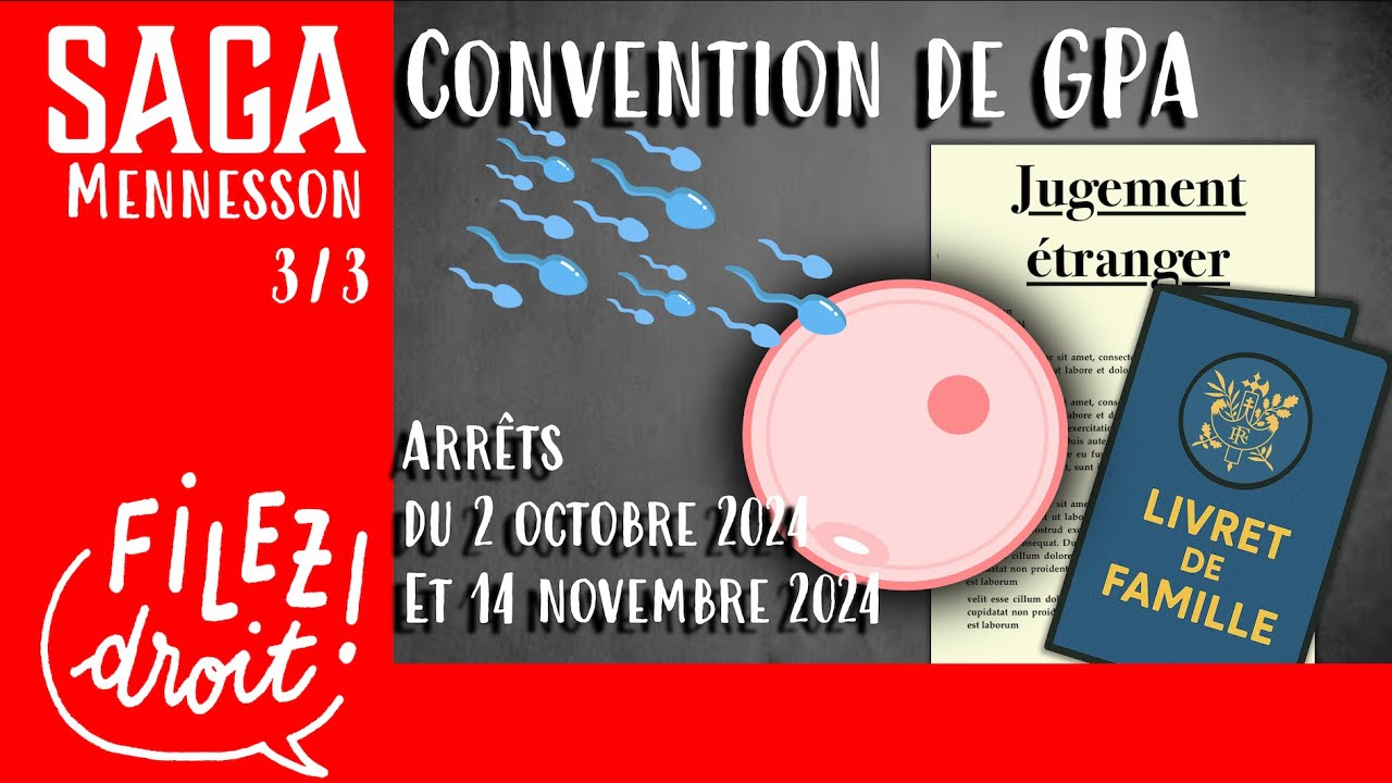 Mennesson 3, Exequatur et filiation d’un enfant issu de GPA, Cass.,, 2 oct. 2024 et 14 nov. 2024,