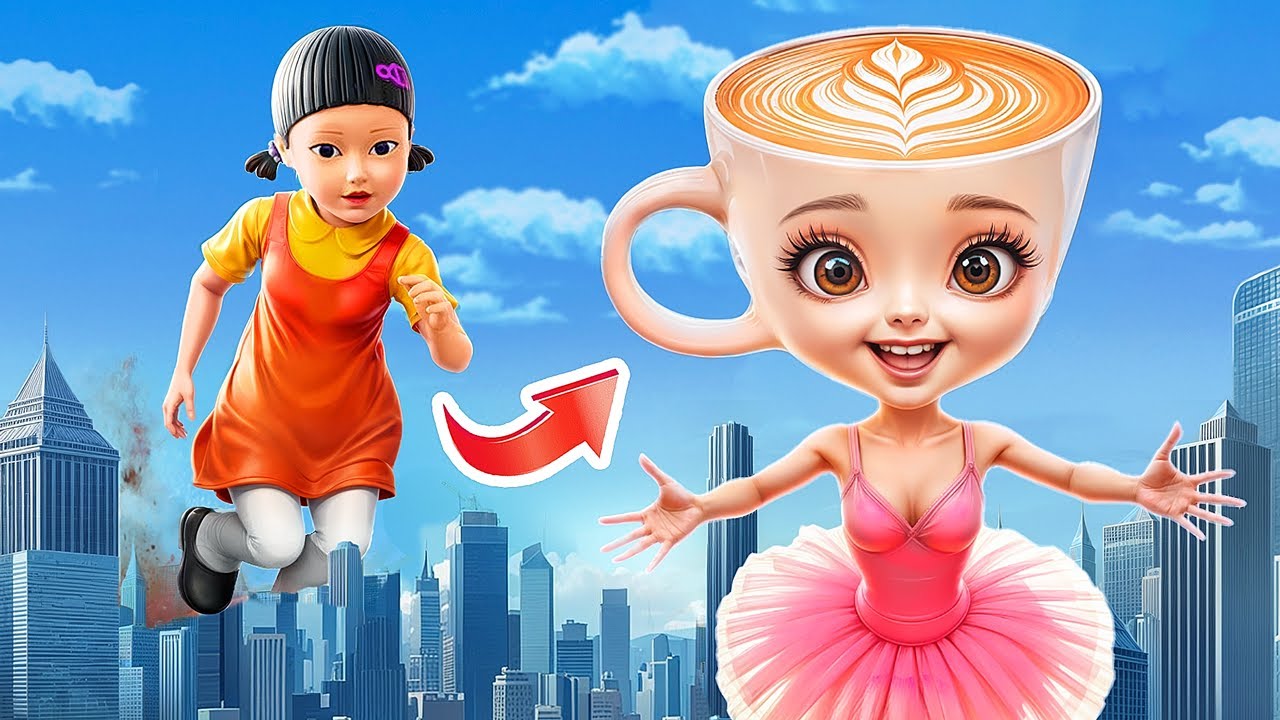 Ballerina Cappuccina Makeover: Van Squid Game Pop Tot Italian Brainrot In De Gevangenis!