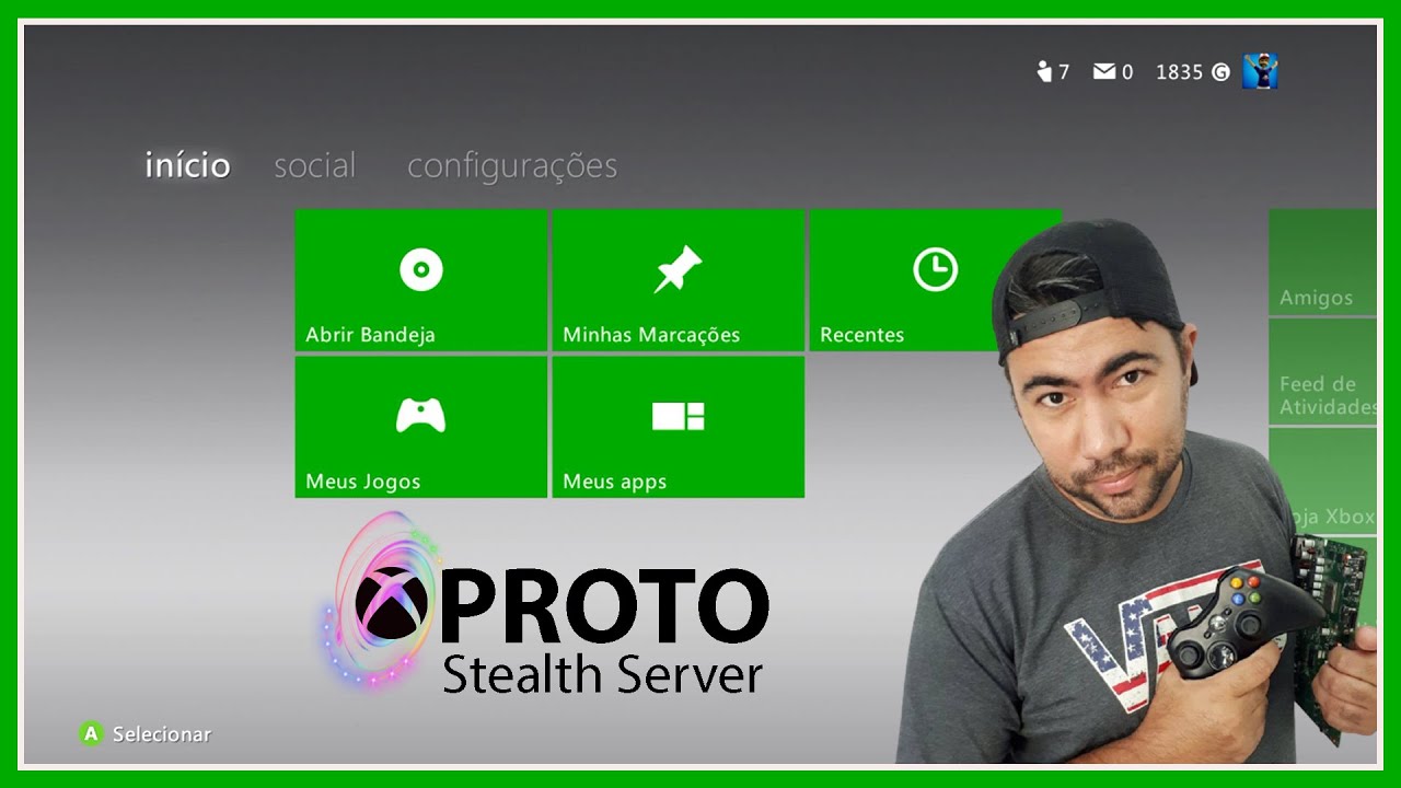 PROTO - Stealth Server - Testamos o servidor com visual Original do  Xbox 360