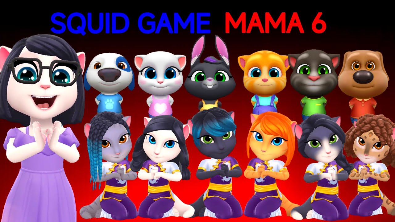 SQUID GAME MAMA 6 | MY TALKING ANGELA SQUID GAME | SQUID DOLL TALKING ANGELA 2 🚦
