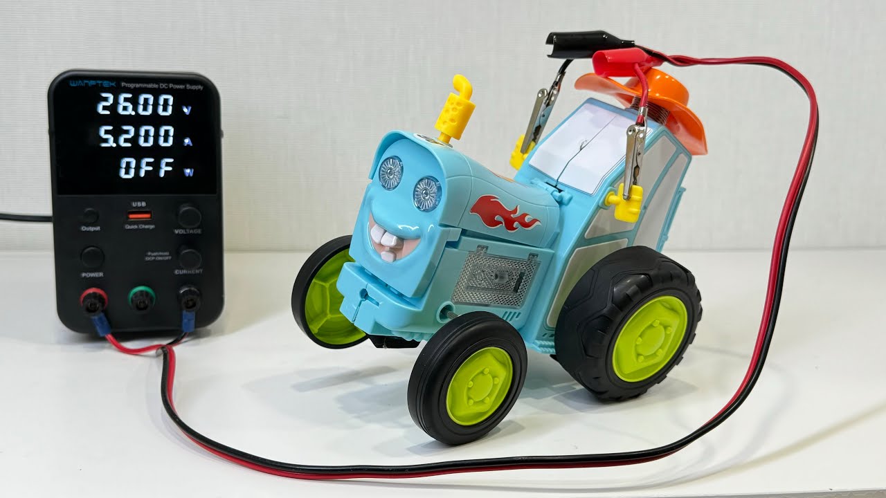 I APPLIED HIGH VOLTAGE to Crazy Car Tractor and other toys! Danger electric experiment #12