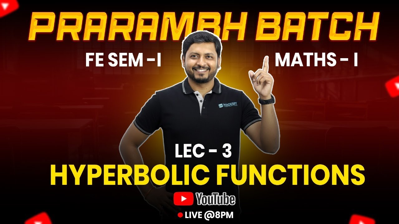 Hyperbolic Functions Lecture 3 | Formulas, Tricks & Solved Examples | Maths-I | RK Sir | RKDEMY