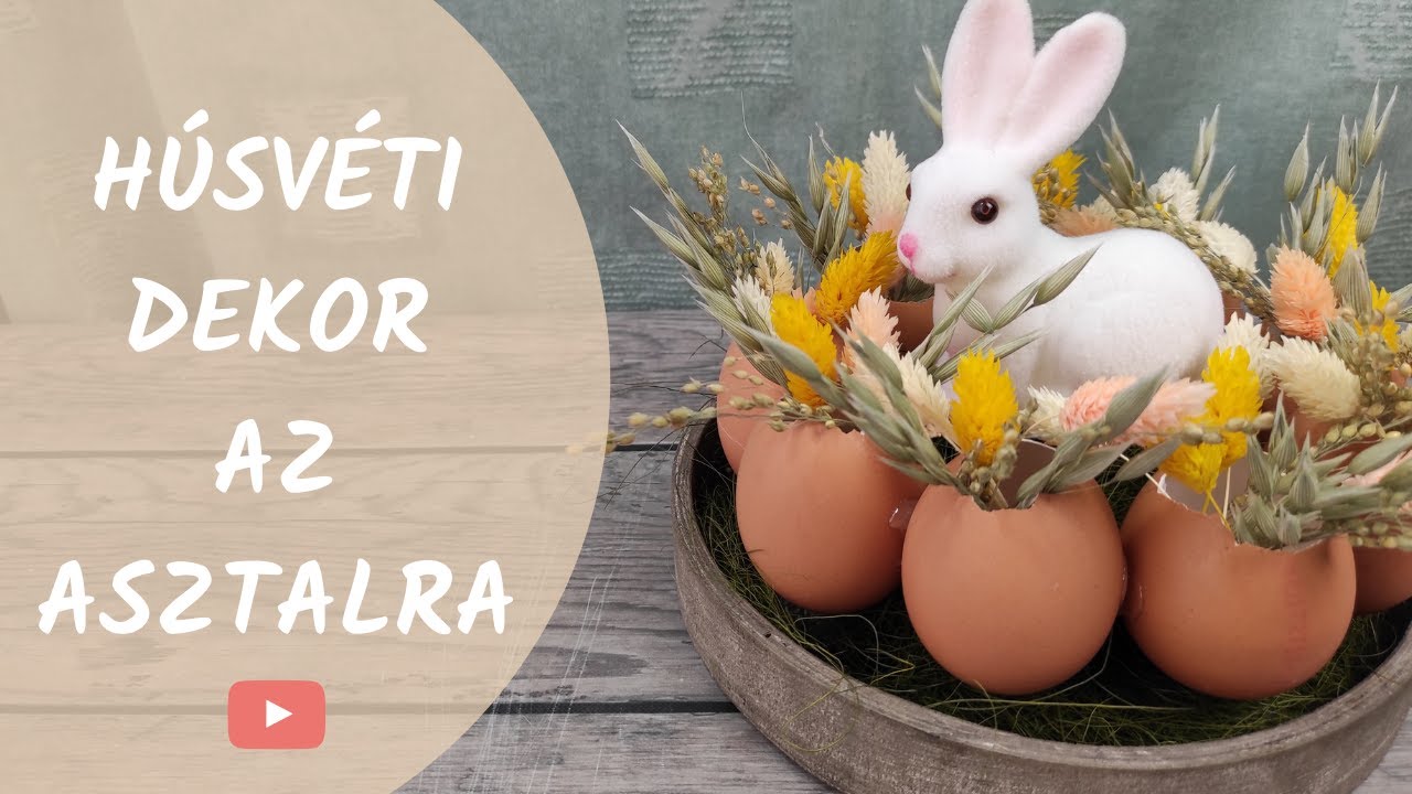 Húsvéti dekorációk készítése ~ igazi tojásokkal ~ Díszíts virággal