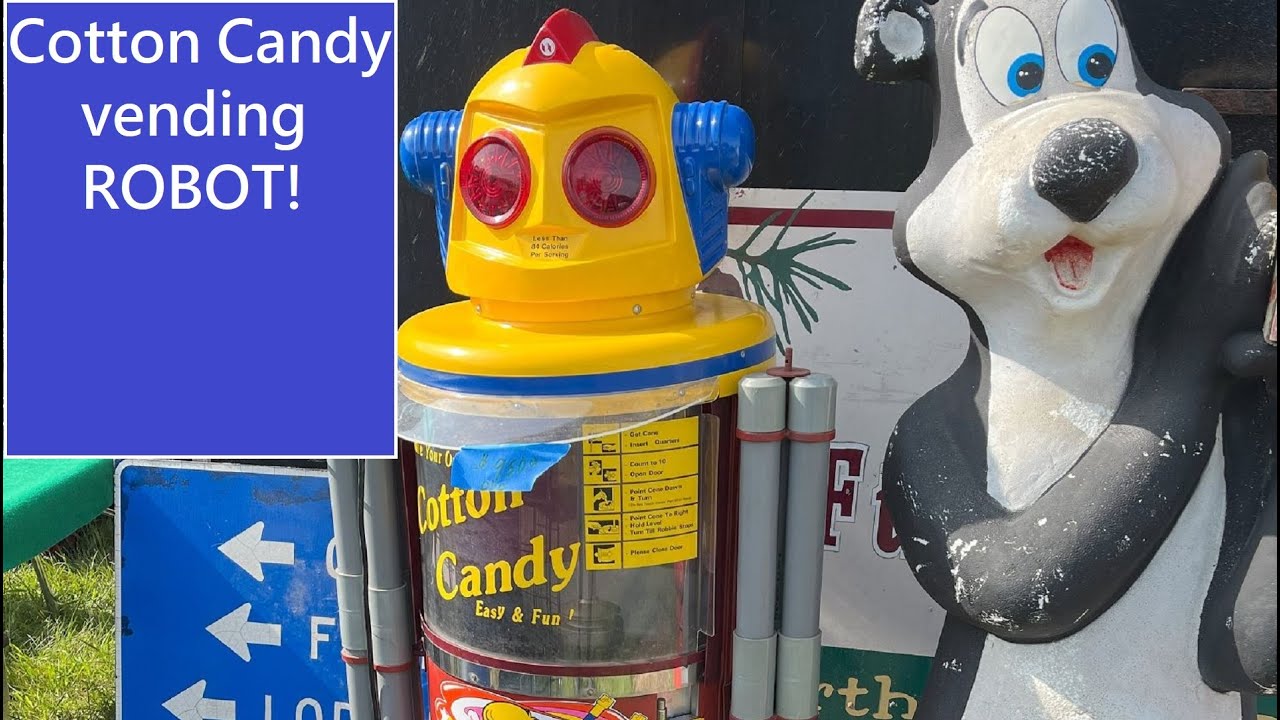 Robbie the Robot Cotton Candy vending machine