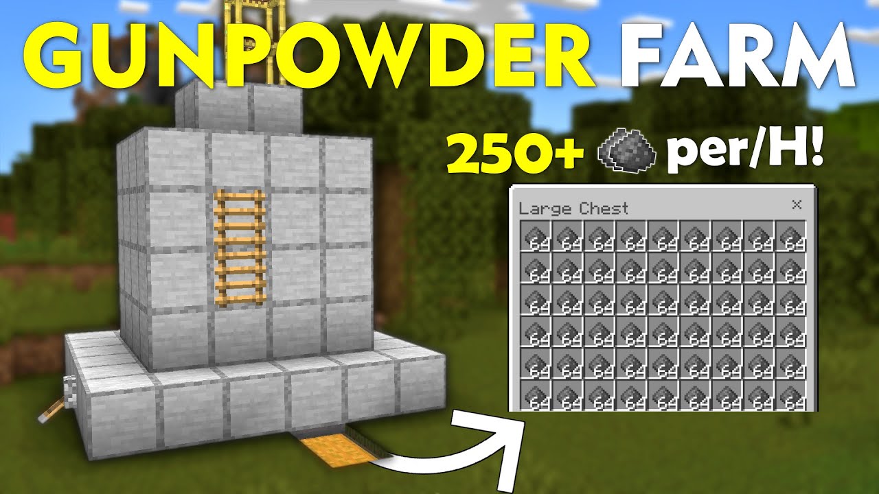 Easiest Witch Gunpowder + Redstone Farm In Minecraft 1.21 Bedrock!