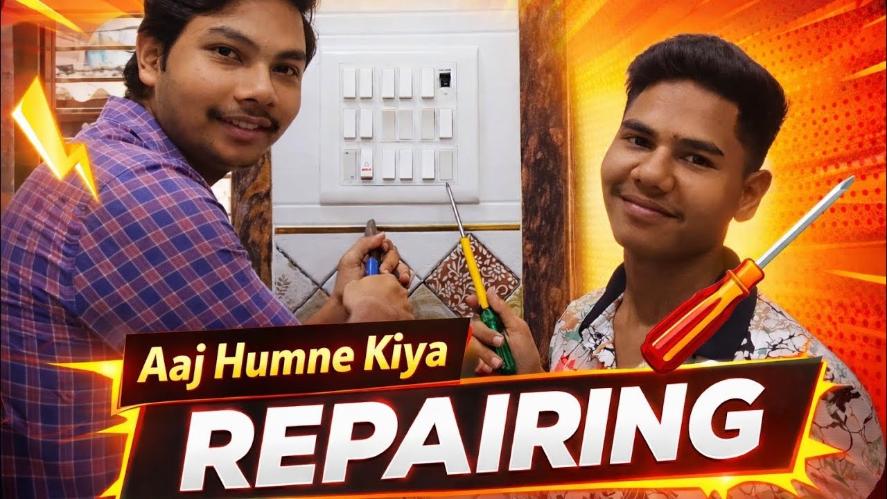 Aaj humne kiya repairing #viral #trending #rost #funny #comedy #familyvlog #vlog  #repairing #vlog 