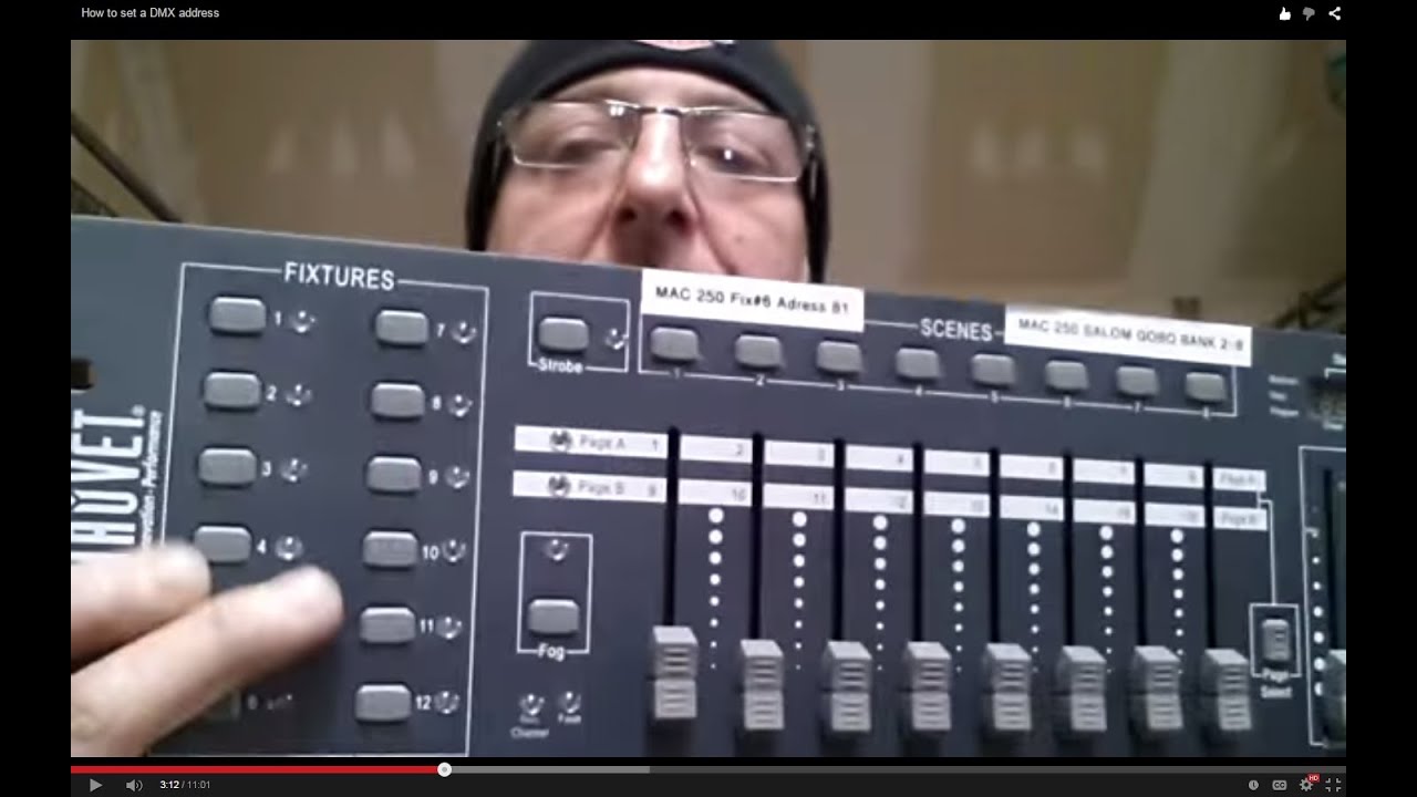 How to program DMX lights, dip switch addresses