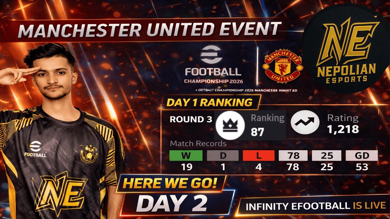 DAY 2 GRIND 🔥 Manchester United Club Event | Rank 87 | eFootball Championship 2026