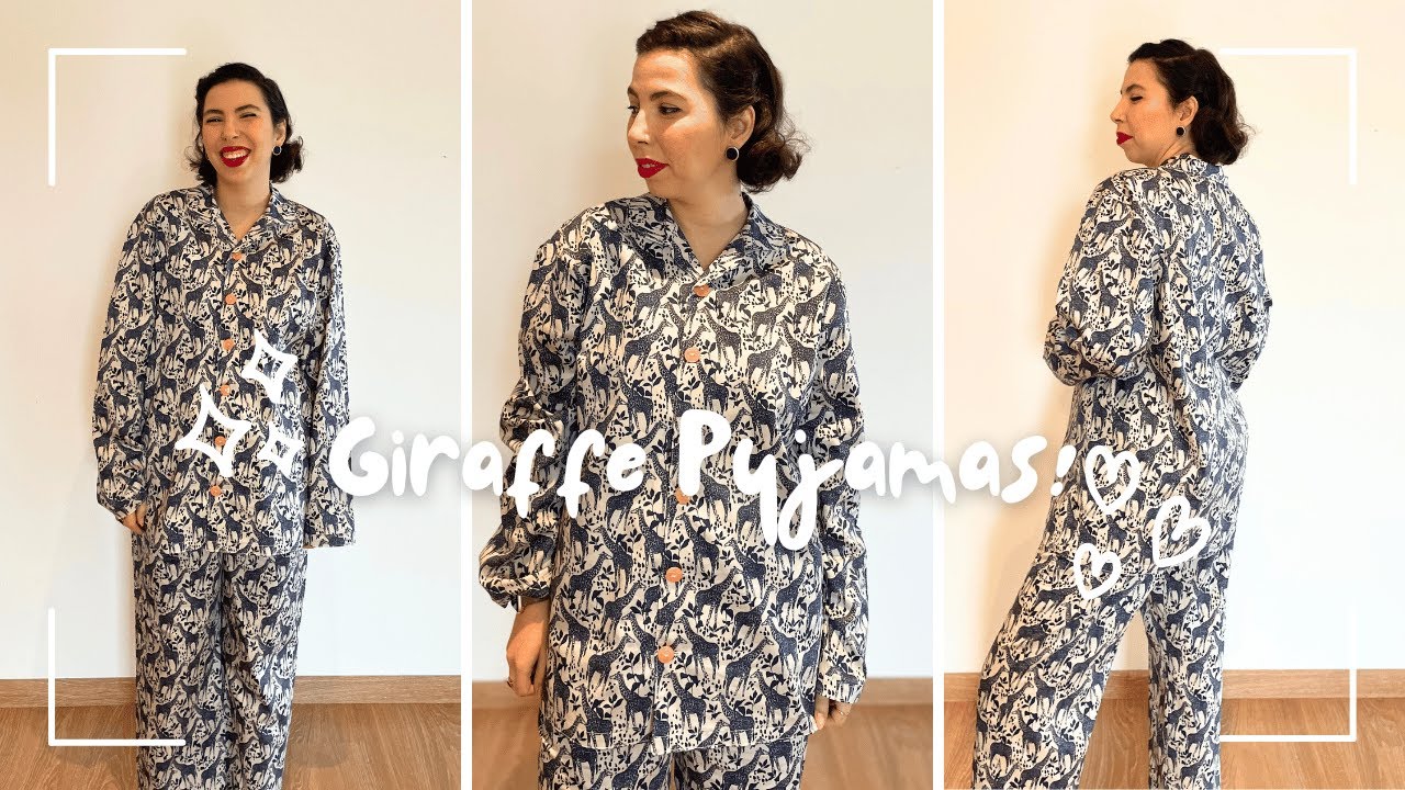 Making Myself Cotton Sateen Giraffe Pyjamas 😍