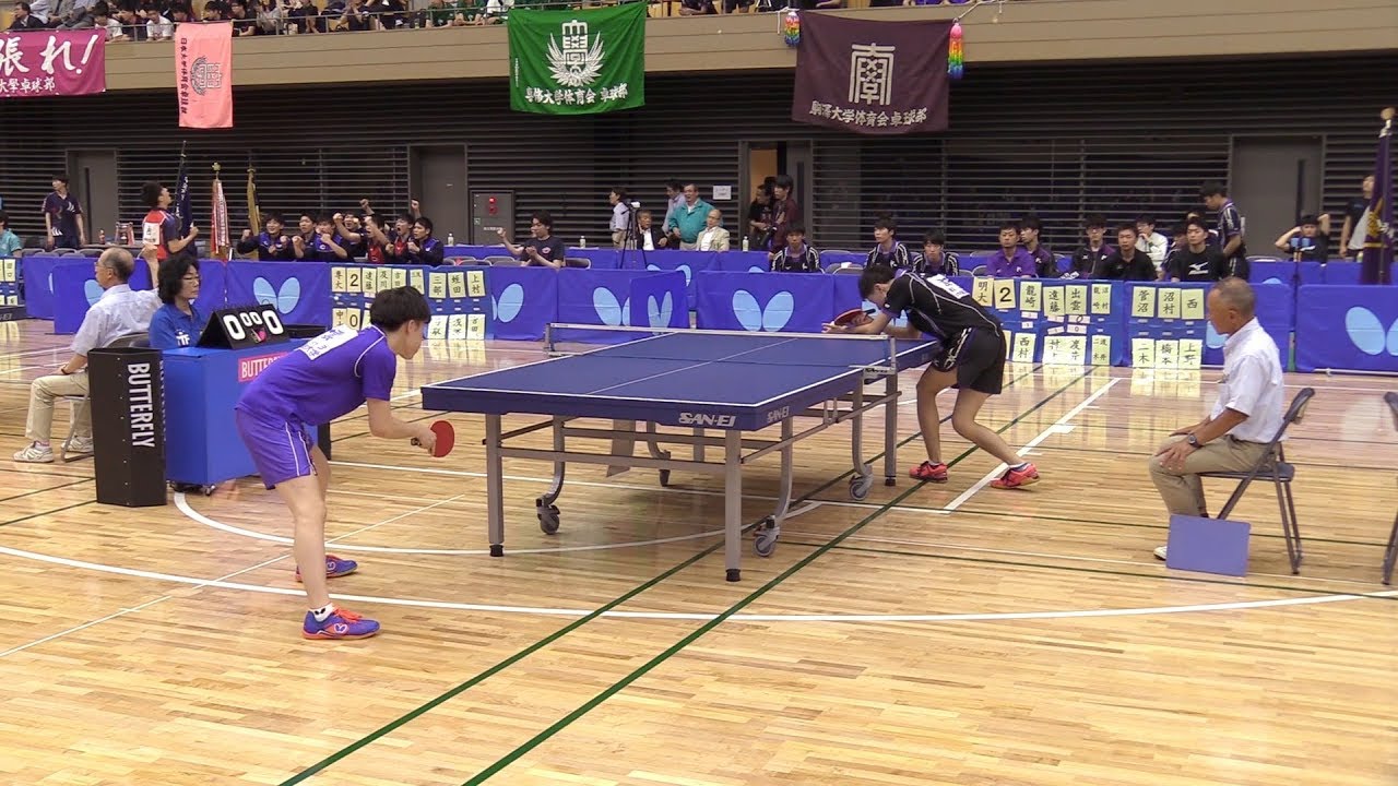 出雲卓斗(明治大)vs渡井丈人士(駒沢大) 2019年 春季 関東学生卓球リーグ戦 男子1部 第3戦|（ラリーズ）