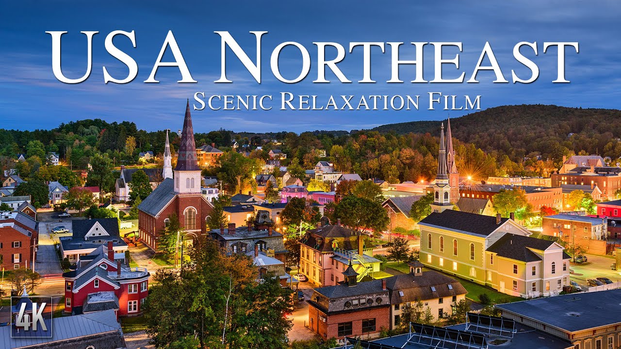 🇺🇸 USA Northeast Scenic Nature Relaxation 4K Drone Film with Ambient Music