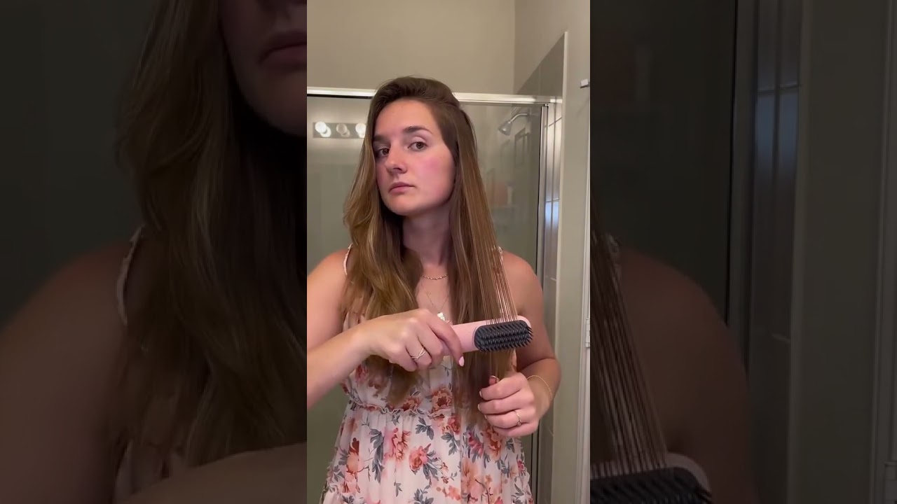 Smooth Hair in Minutes!  Portable Wireless Hair Straightener #beautytips #hairtok