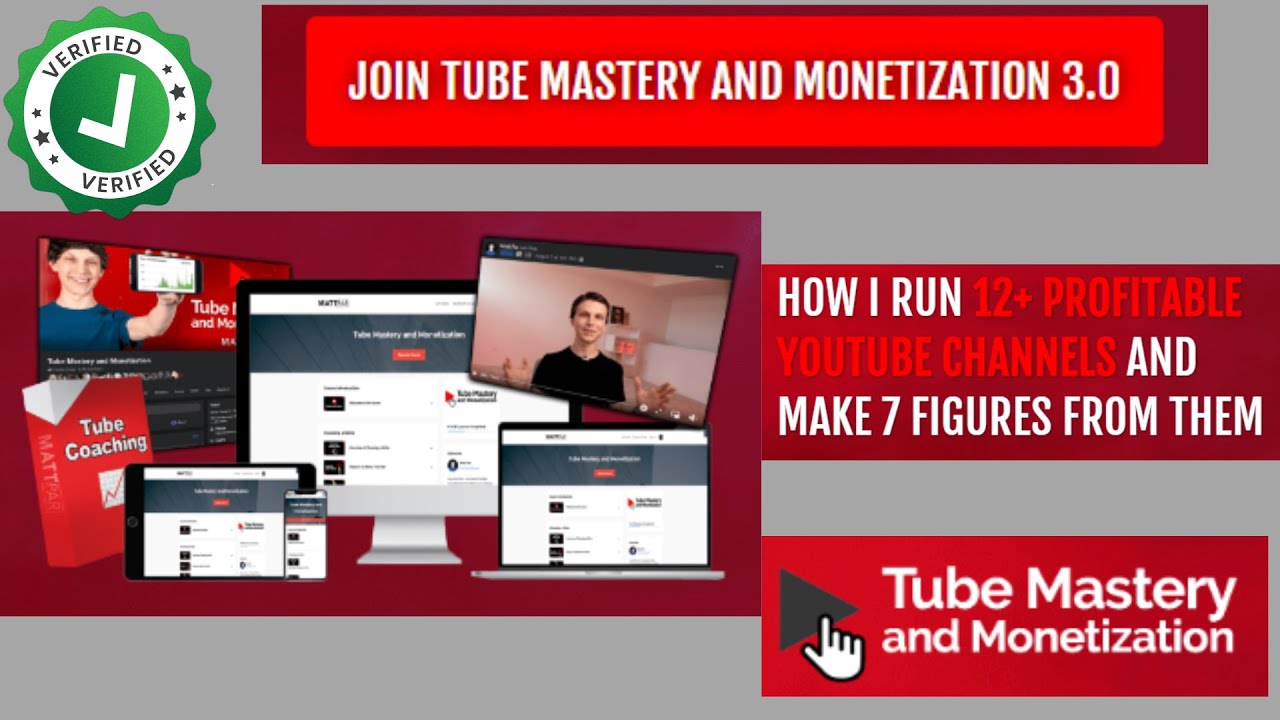 Tube Mastery and Monetization by Matt Par Review | Does it really works?