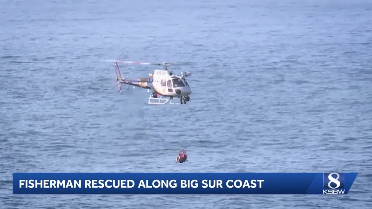 Fisherman rescued from dangerous waves near Big Sur