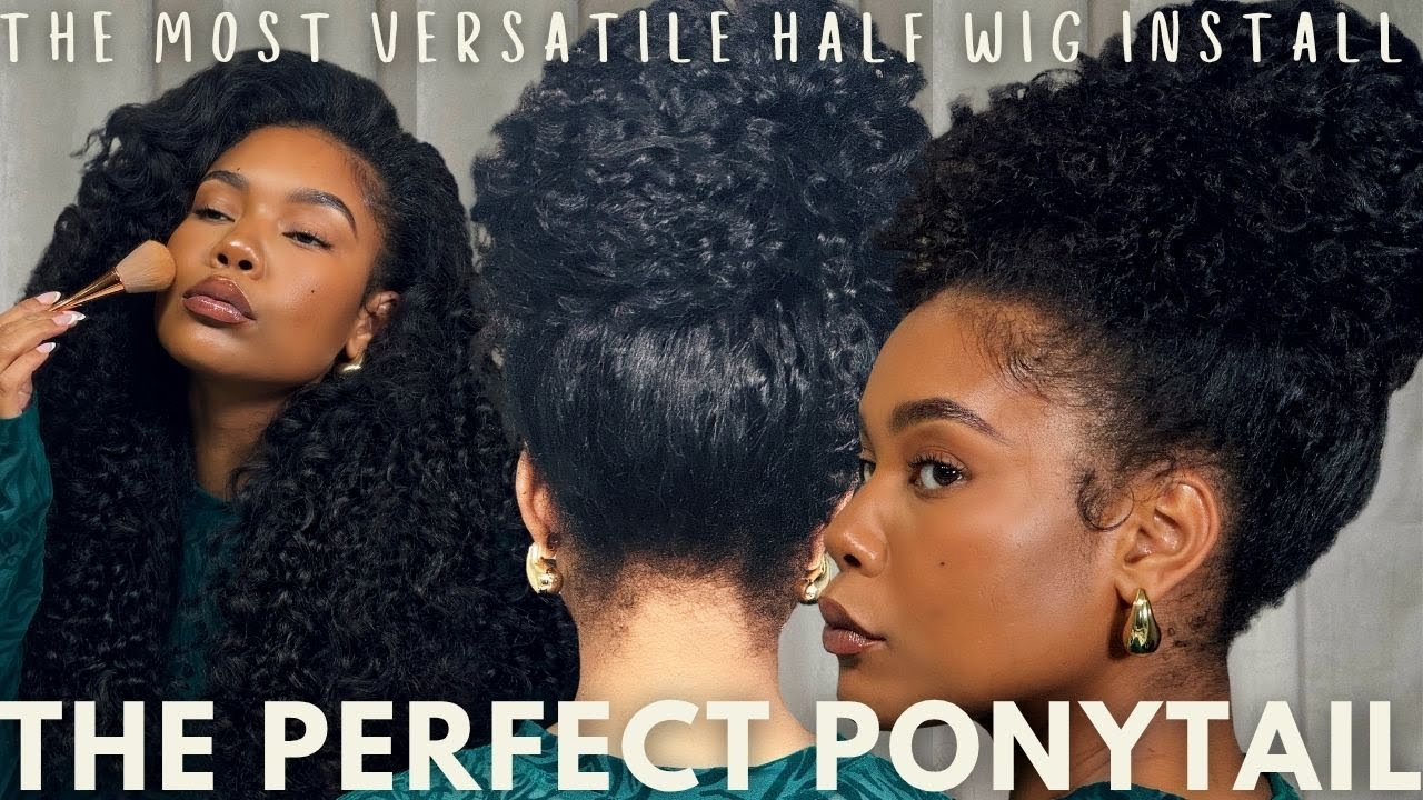 The Perfect Ponytail With A Half Wig?! The Best Vacation Hair! Water Wave Half Wig Ft CurlyMe