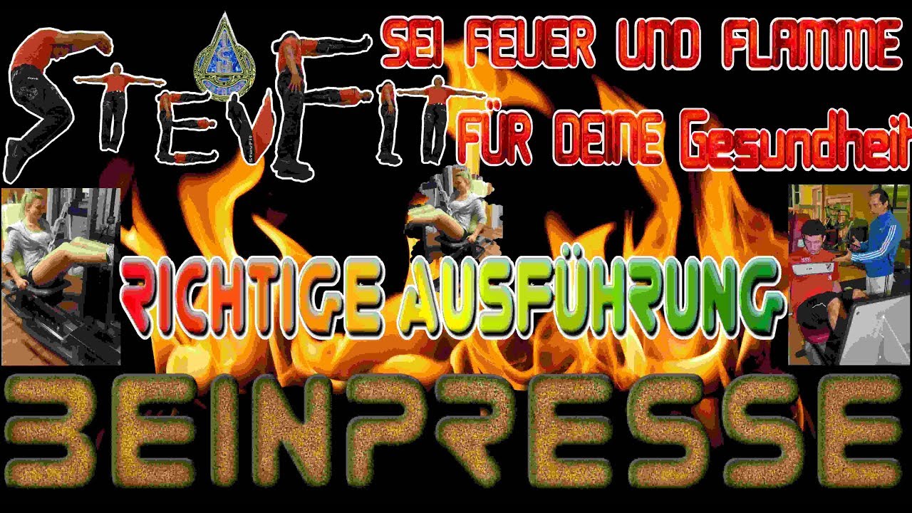 Beinpressse richtige Technik mit StevFit - ICH METHODE