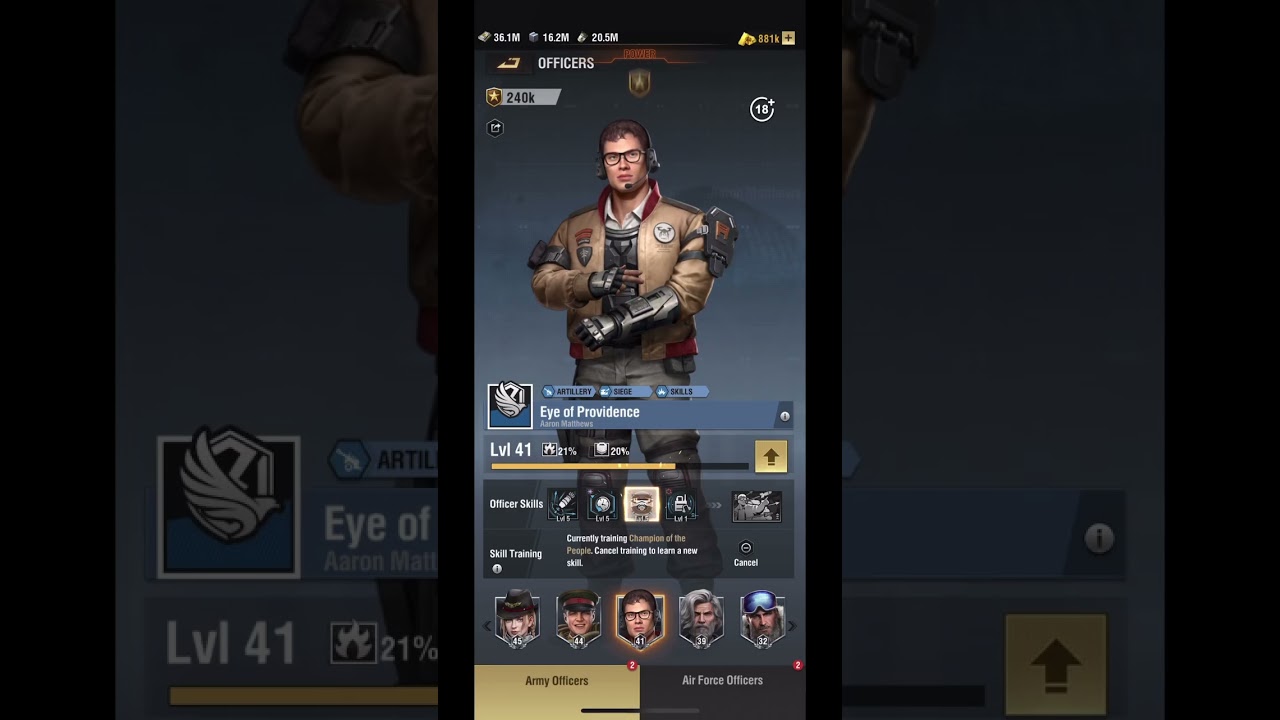 Eye of Providence Awakening | Best officer for Artillery in Warpath 