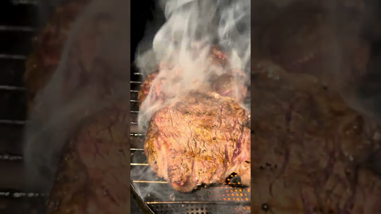 Ribeye on pellets 