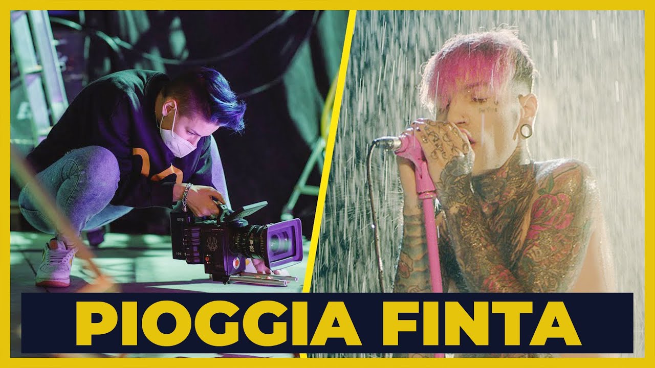 Pioggia FINTA sul SET del video di 