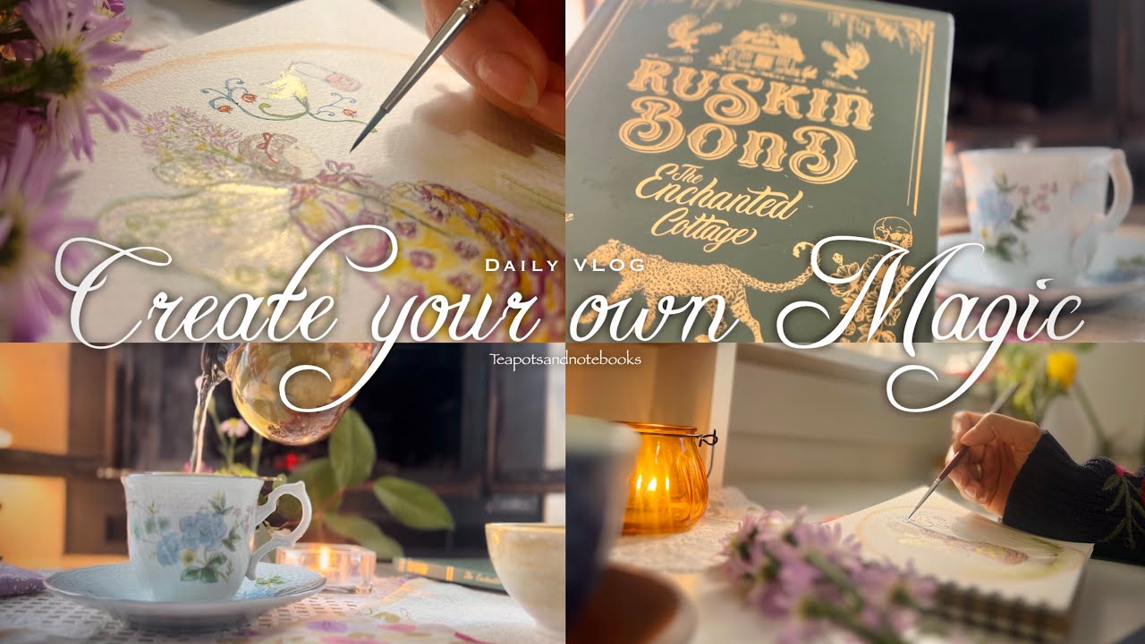 Dailly Vlog | How Tea heals and nourishes my life 🫖 | Cozy Winter days 🕯️ Art Journaling | Ikebana