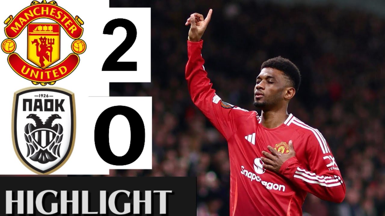 🔴Manchester United vs Paok (2-0) HIGHLIGHTS | UEFA Europe league