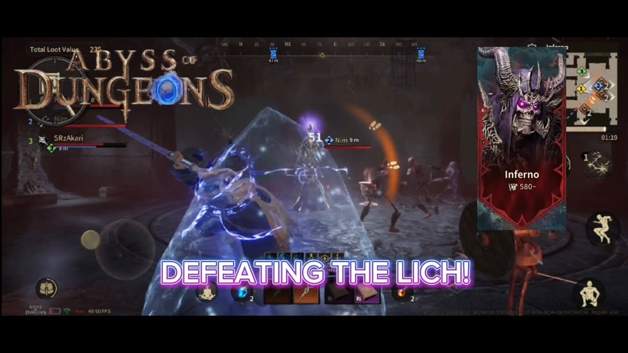 DEFEATING THE LICH IN INFERNO MODE | Abyss Of Dungeons