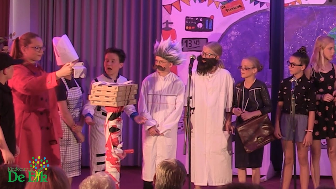 DE FEESTPLANEET, afscheidsmusical 2019 groep 8, kindcentrum de Eik te Nieuwstadt