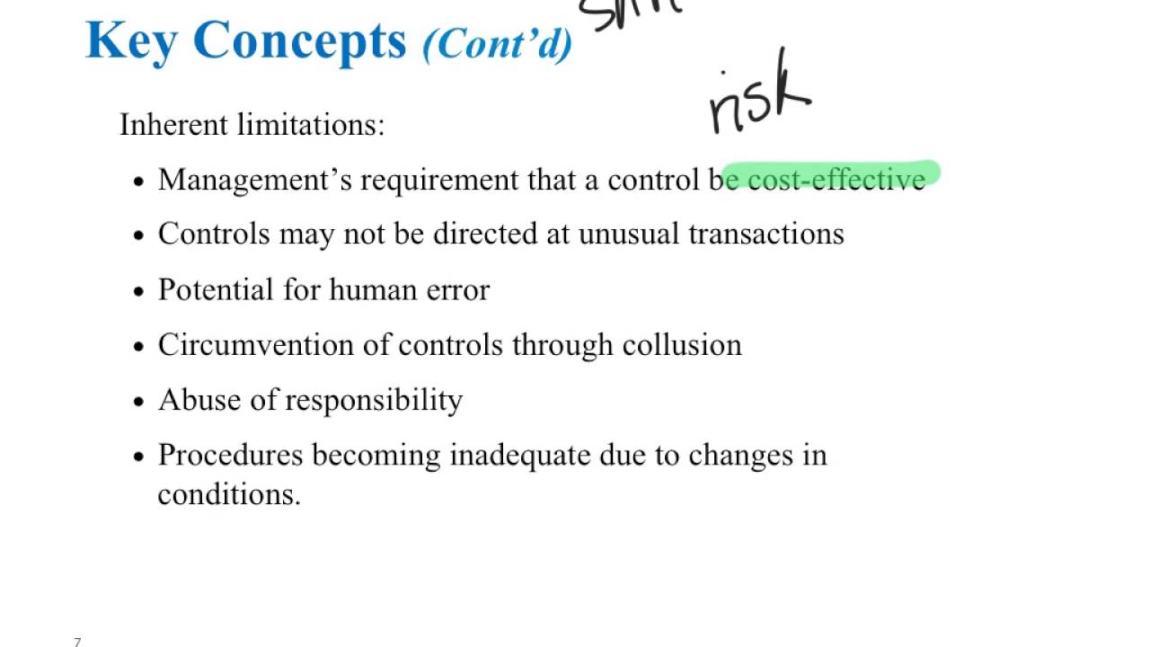 Lecture 7 - internal controls and audit sampling