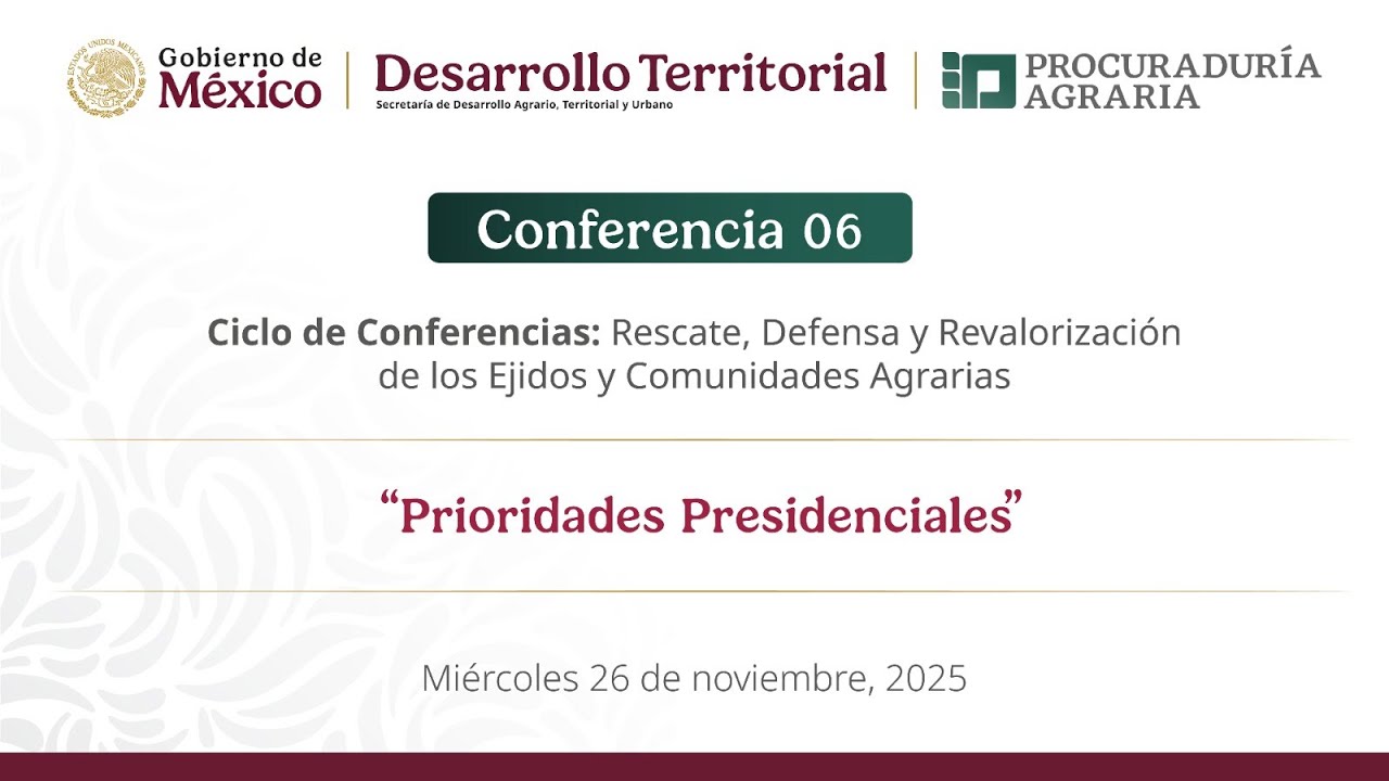 Ciclo de Conferencias: Rescate, Defensa y Revalorizaci&oacute;n de los Ejidos y Comunidades Agrarias