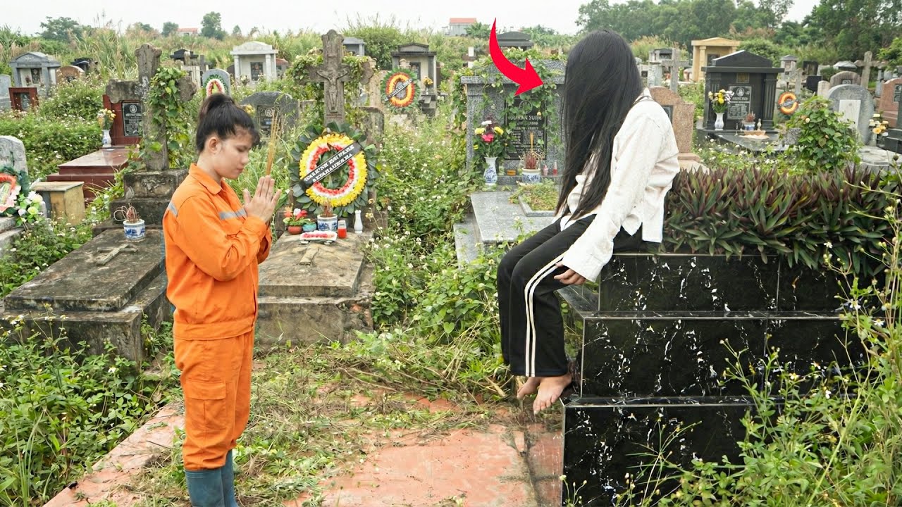 Real Ghost Or Camera Glitch? Scary Moment At The Graveyard Clean Up
