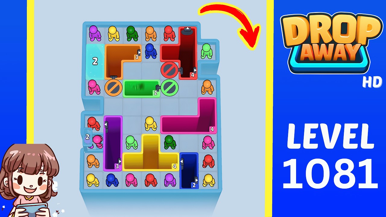 Drop Away Level 1081 Solution Walkthrough