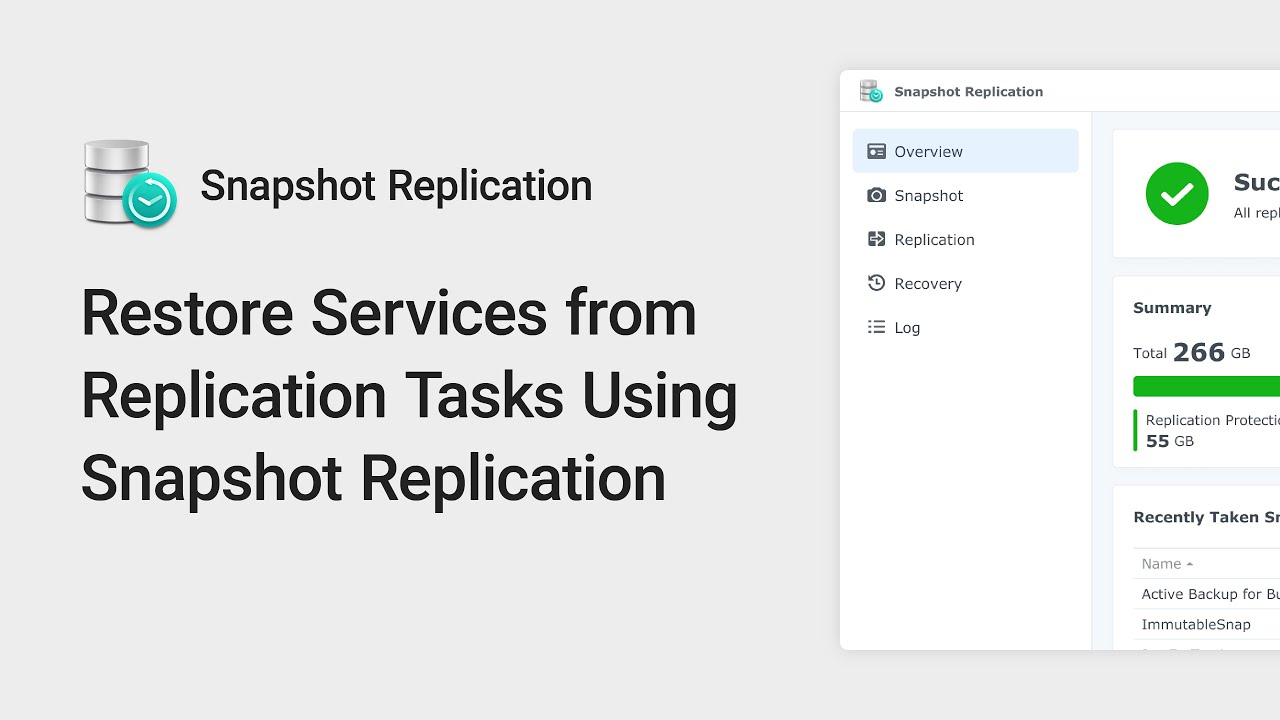 How to Restore Services from Replication Tasks Using Snapshot Replication