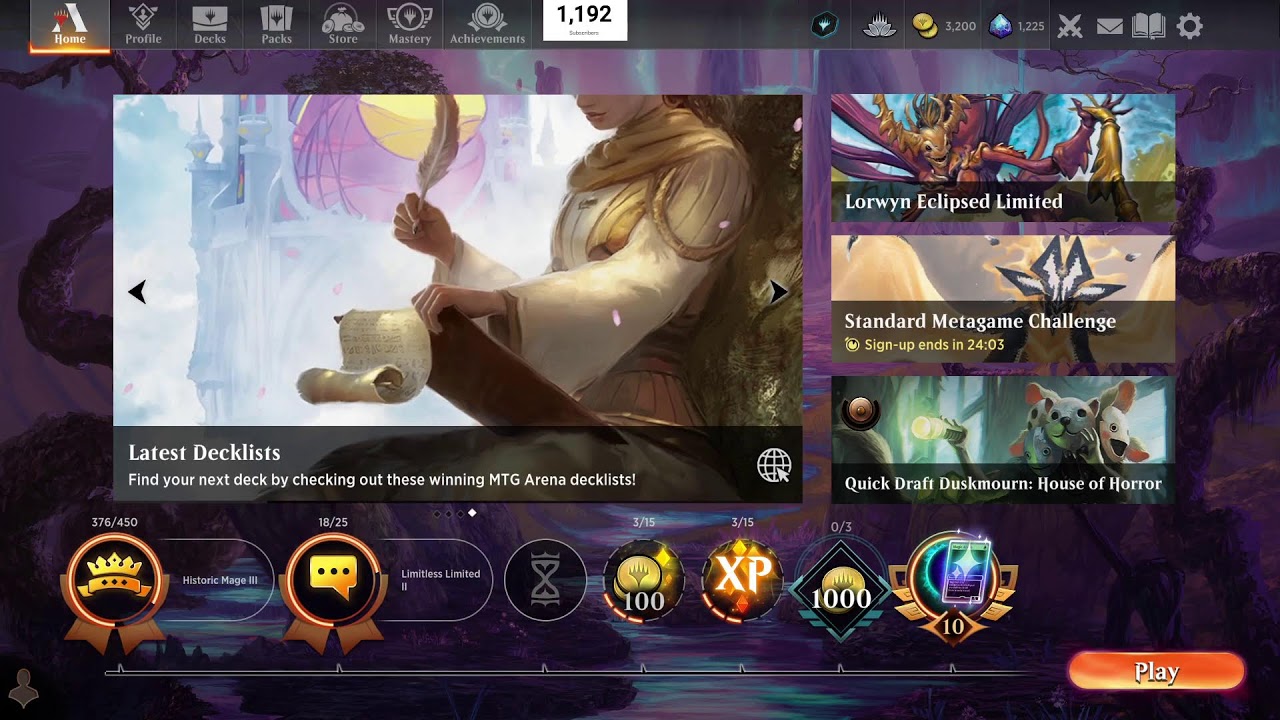let's play magic the gathering arena