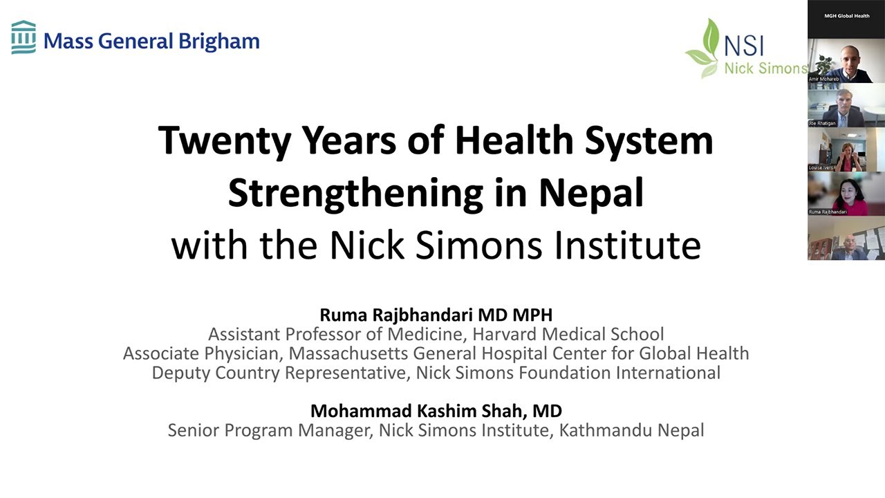 Twenty Years of Health System Strengthening in Nepal with the Nick Simons Institute