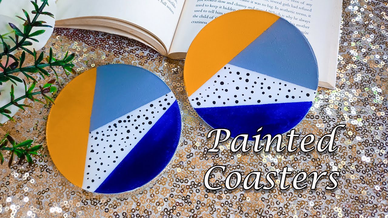 Painted Resin Coasters | Resin Art for Beginners | Resin Coasters Tutorial | Drink Coasters Idea