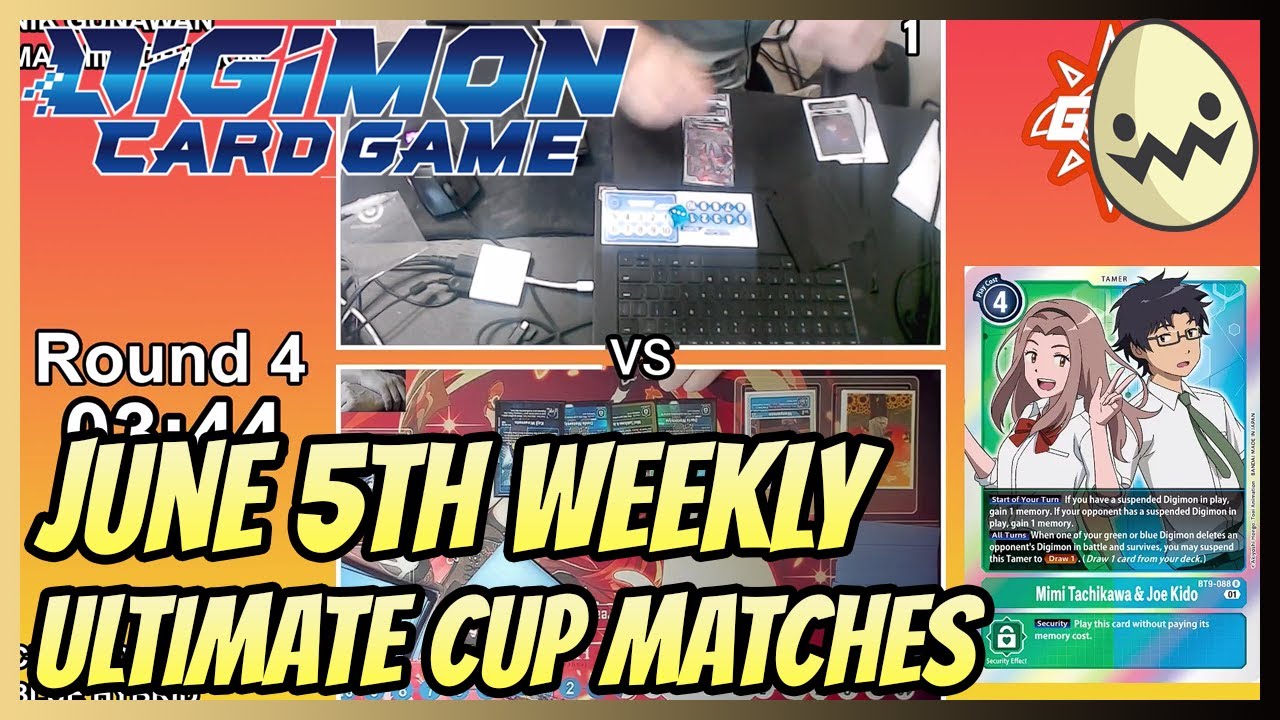 Digimon Card Game: @GaiaForceGaming June 5th BT12 Ultimate Cup Tournament Matches!