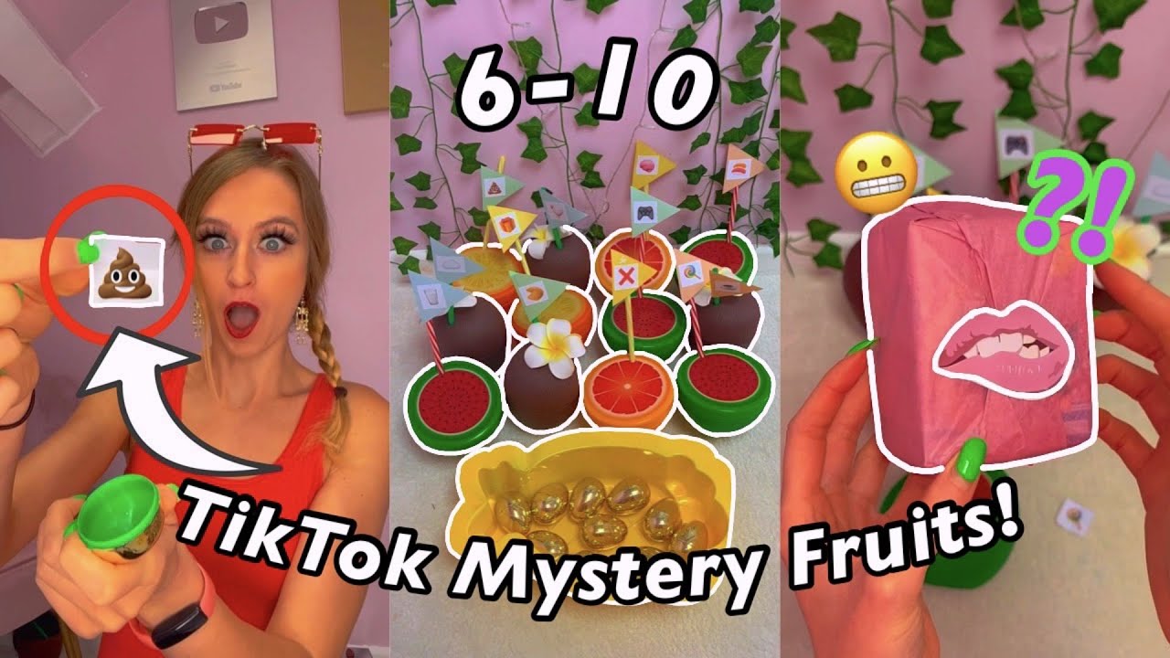[ASMR] OPENING TIKTOK MYSTERY FRUITS!!😱🥥🎁 (Fruits 6-10!🤤) TikTok Compilation | Rhia Official♡