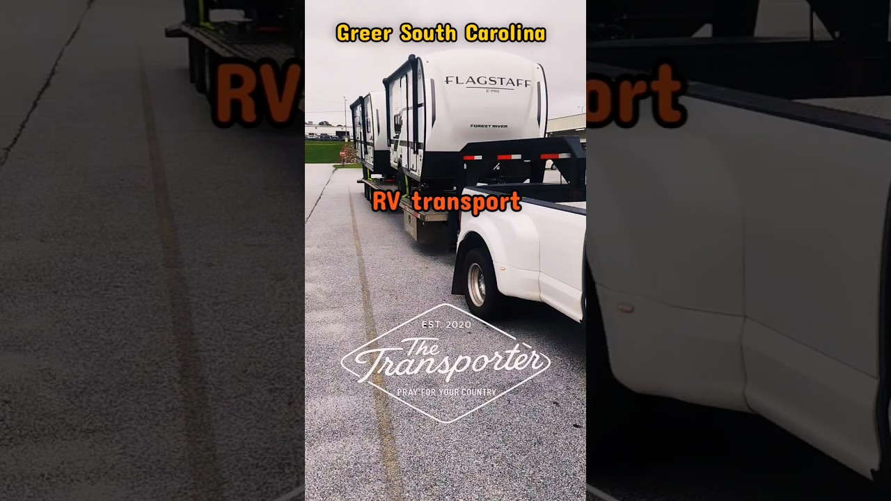RV transport delivery multi haul load in Greer South Carolina. #rvtransport #rv #automobile #travel