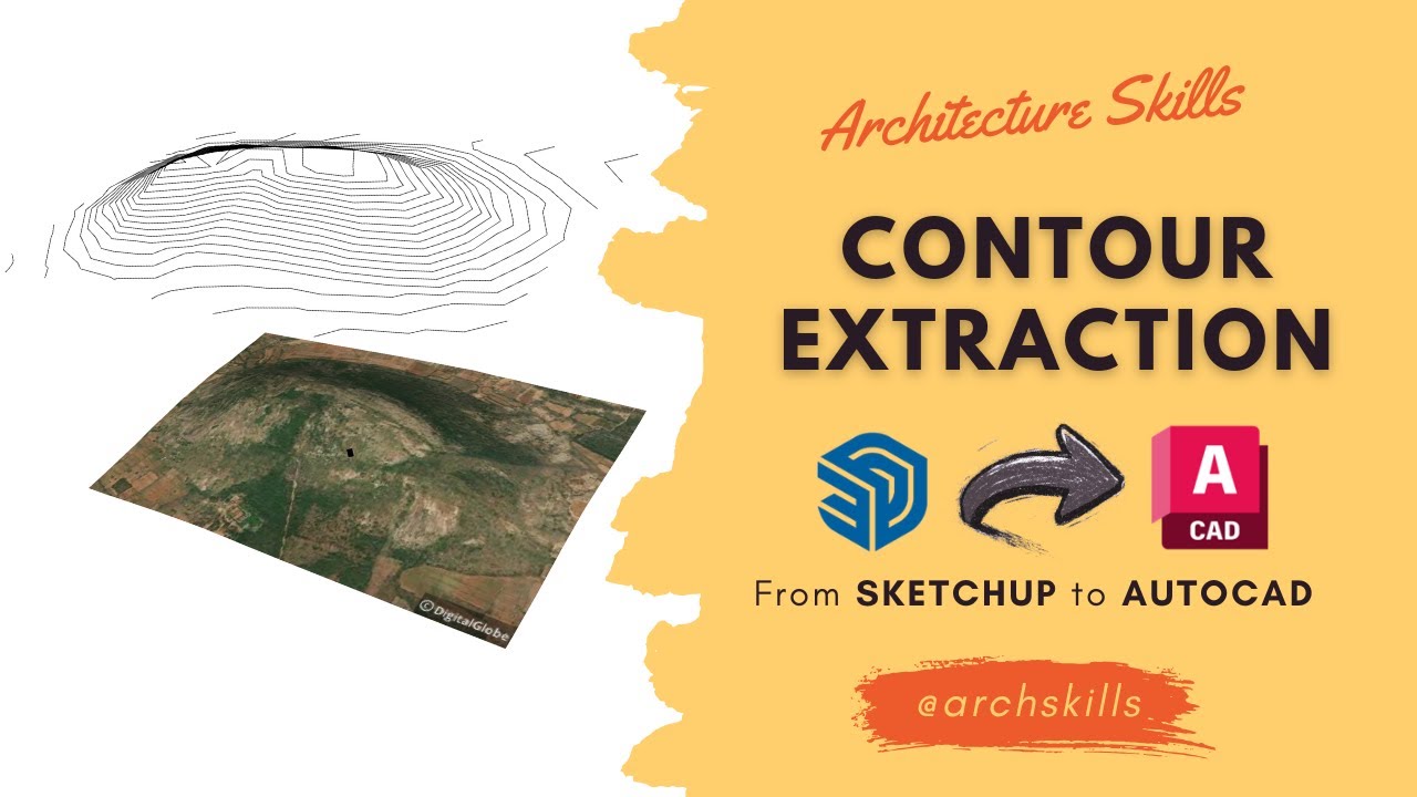 Извлечение контуров местности из SketchUp и экспорт в AutoCAD (DWG) — пошаговая инструкция.