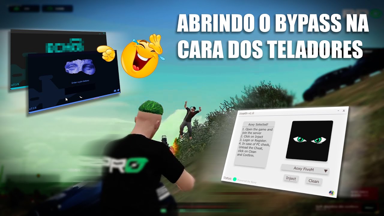 Os Teladores do FiveM estão no teto na nossa maldade! - Stealth Bypass ft. Aoxy