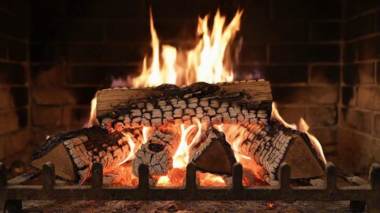 Relaxing Fireplace Sounds and Warm Fire Ambience for Stress Relief