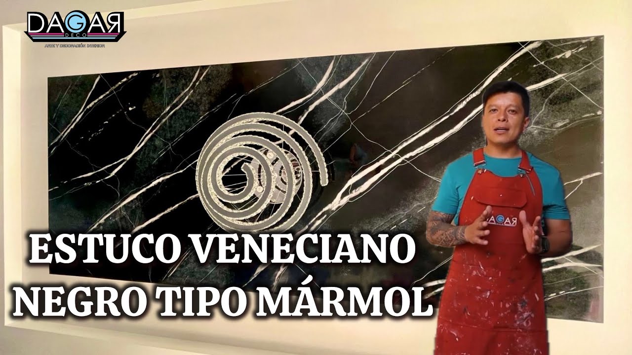 Estuco veneciano negro tipo MÁRMOL