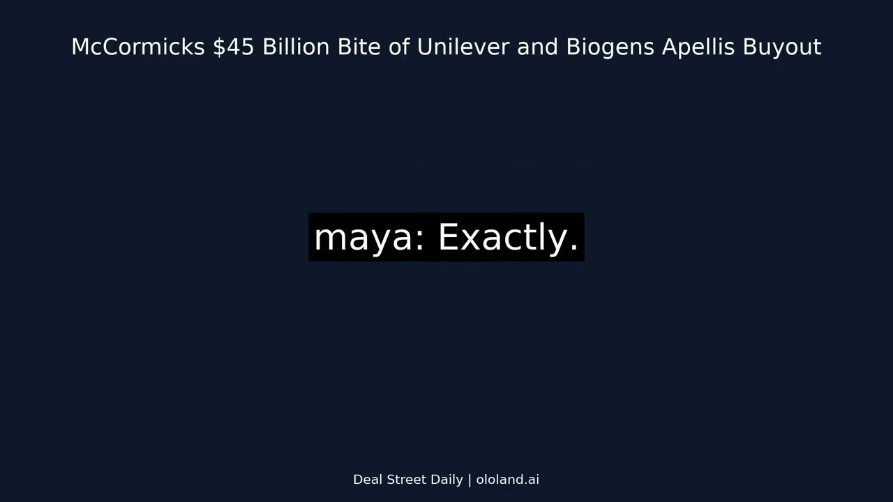 McCormick's $45 Billion Bite of Unilever and Biogen's Apellis Buyout
