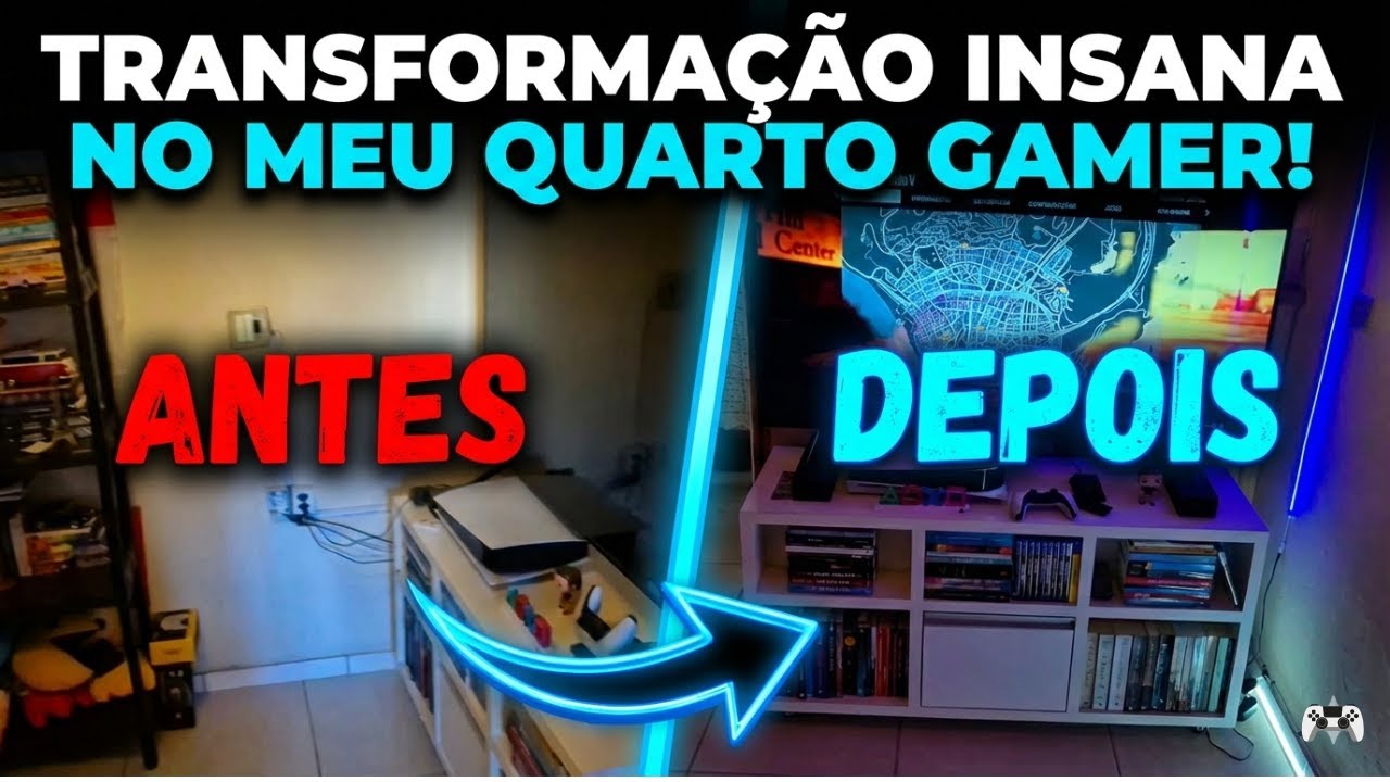 MUDEI TUDO! A Melhor Transformação do meu Quarto Gamer